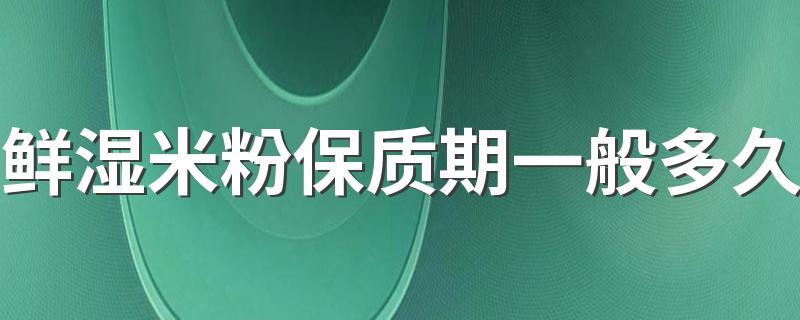 鲜湿米粉保质期一般多久 湿米粉过夜怎么放置