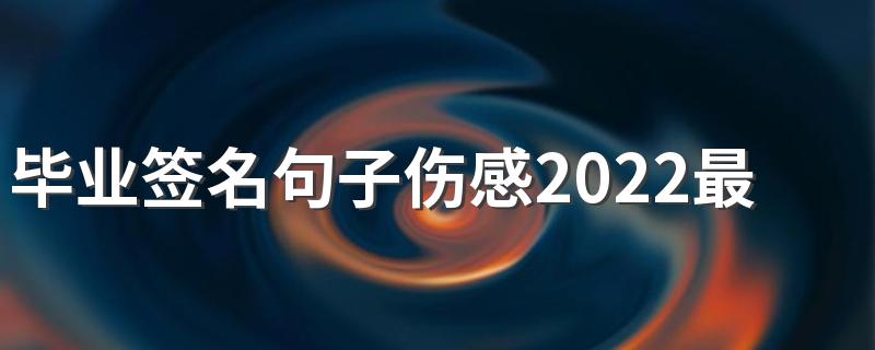 毕业签名句子伤感2022最新 青春兵荒马乱我们潦草分散