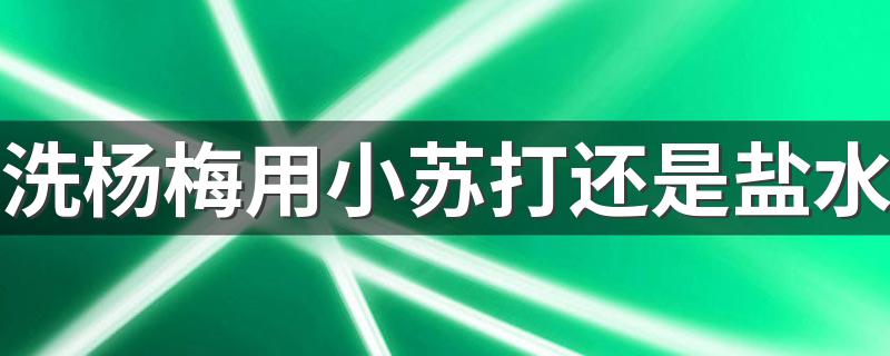 洗杨梅用小苏打还是盐水 杨梅怎么洗才干净