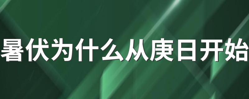 暑伏为什么从庚日开始 暑伏是从哪一天开始