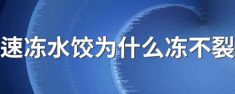 速冻水饺为什么冻不裂 速冻水饺慢冻会怎样