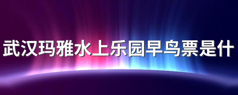 武汉玛雅水上乐园早鸟票是什么意思 武汉玛雅海滩早鸟票可以退吗