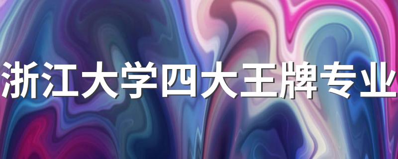 浙江大学四大王牌专业