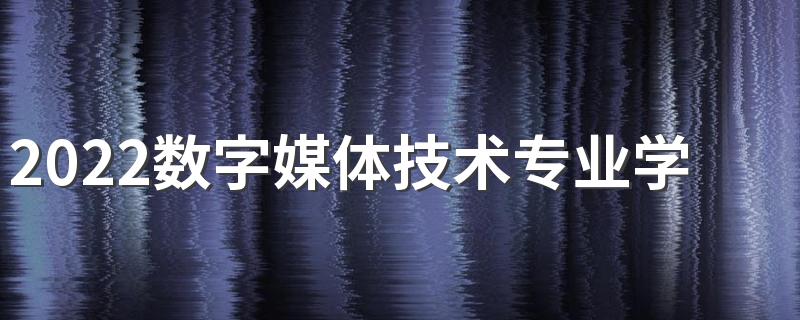 2022数字媒体技术专业学什么