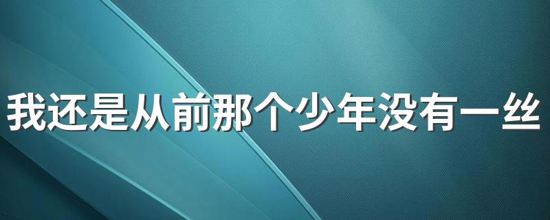 我还是从前那个少年没有一丝丝改变是什么歌 完整歌词介绍