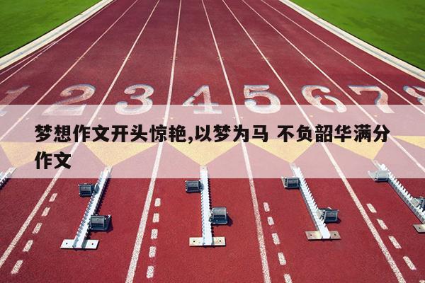 梦想作文开头惊艳,以梦为马 不负韶华满分作文