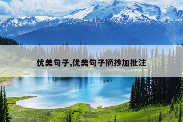 优美句子,优美句子摘抄加批注