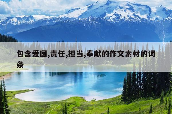 包含爱国,责任,担当,奉献的作文素材的词条
