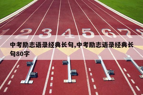 中考励志语录经典长句,中考励志语录经典长句80字
