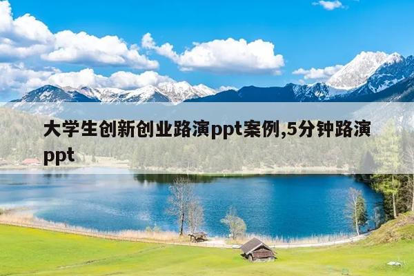 大学生创新创业路演ppt案例,5分钟路演ppt