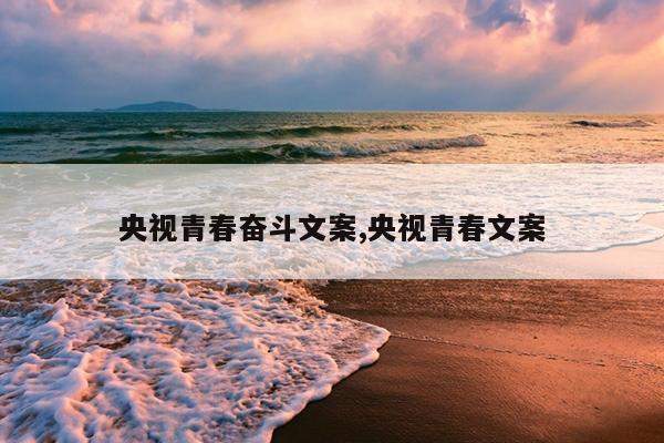 央视青春奋斗文案,央视青春文案