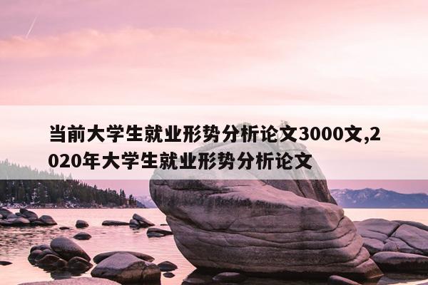 当前大学生就业形势分析论文3000文,2020年大学生就业形势分析论文