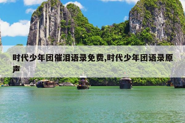 时代少年团催泪语录免费,时代少年团语录原声