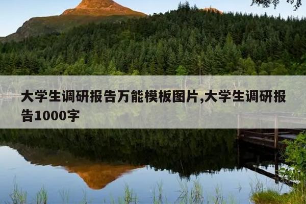 大学生调研报告万能模板图片,大学生调研报告1000字