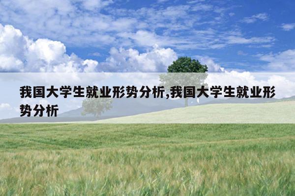 我国大学生就业形势分析,我国大学生就业形势分析