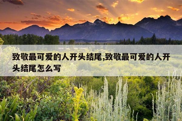 致敬最可爱的人开头结尾,致敬最可爱的人开头结尾怎么写