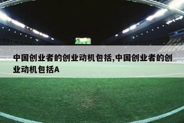 中国创业者的创业动机包括,中国创业者的创业动机包括A