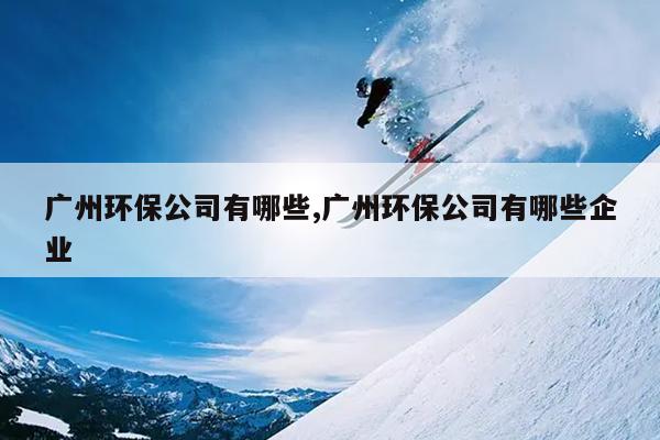 广州环保公司有哪些,广州环保公司有哪些企业