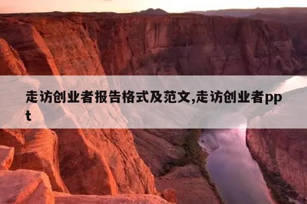 走访创业者报告格式及范文,走访创业者ppt