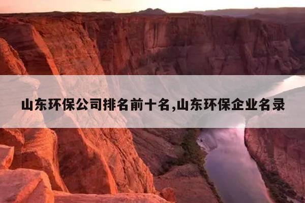 山东环保公司排名前十名,山东环保企业名录