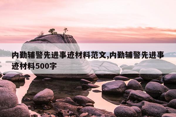 内勤辅警先进事迹材料范文,内勤辅警先进事迹材料500字
