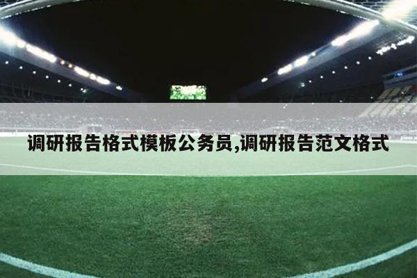 调研报告格式模板公务员,调研报告范文格式