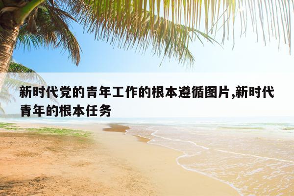 新时代党的青年工作的根本遵循图片,新时代青年的根本任务