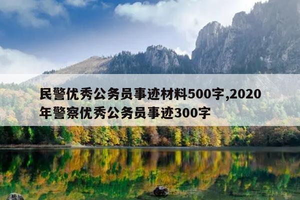 民警优秀公务员事迹材料500字,2020年警察优秀公务员事迹300字
