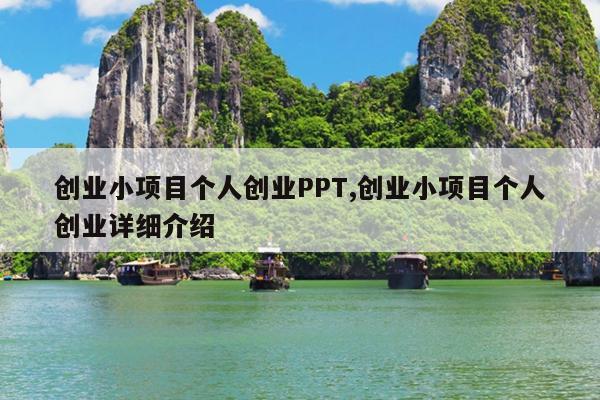 创业小项目个人创业PPT,创业小项目个人创业详细介绍