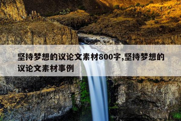 坚持梦想的议论文素材800字,坚持梦想的议论文素材事例