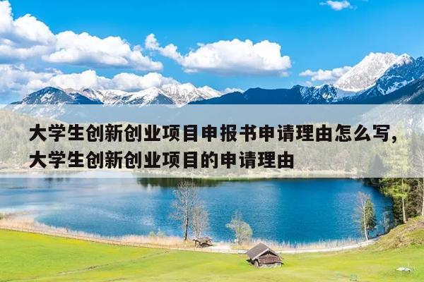 大学生创新创业项目申报书申请理由怎么写,大学生创新创业项目的申请理由