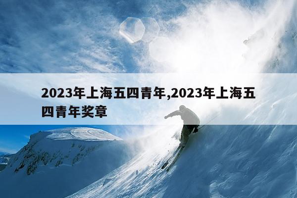 2023年上海五四青年,2023年上海五四青年奖章
