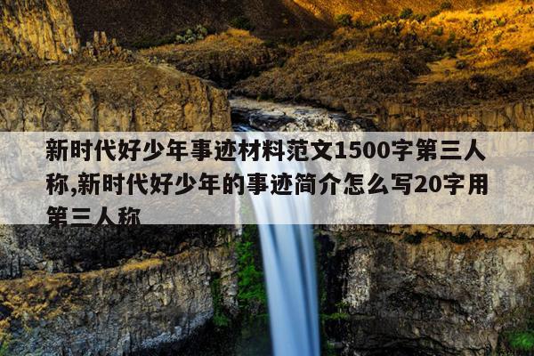 新时代好少年事迹材料范文1500字第三人称,新时代好少年的事迹简介怎么写20字用第三人称