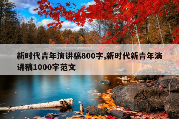 新时代青年演讲稿800字,新时代新青年演讲稿1000字范文