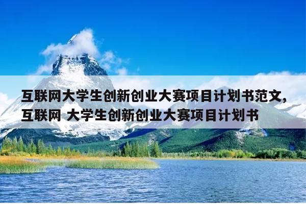 互联网大学生创新创业大赛项目计划书范文,互联网 大学生创新创业大赛项目计划书