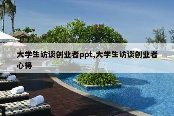 大学生访谈创业者ppt,大学生访谈创业者心得