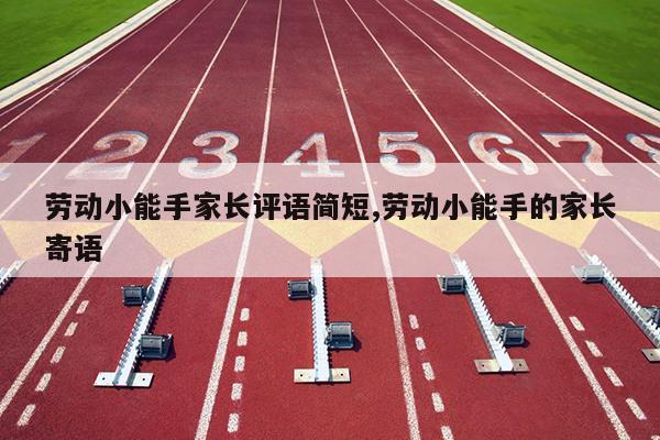劳动小能手家长评语简短,劳动小能手的家长寄语