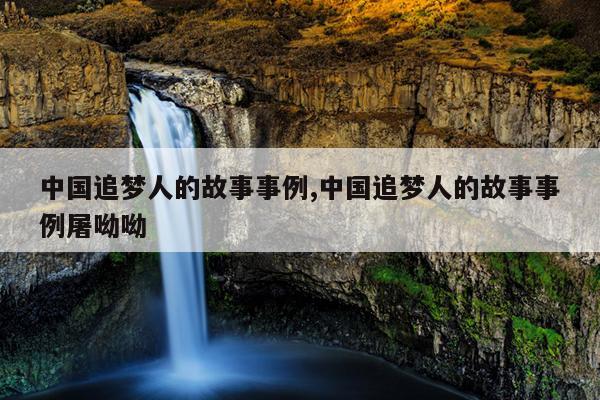 中国追梦人的故事事例,中国追梦人的故事事例屠呦呦