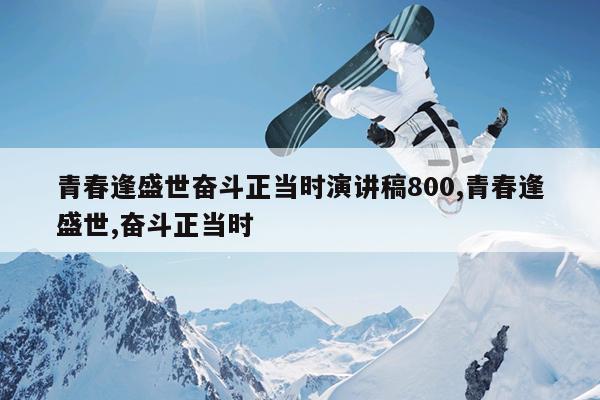 青春逢盛世奋斗正当时演讲稿800,青春逢盛世,奋斗正当时