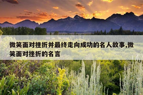 微笑面对挫折并最终走向成功的名人故事,微笑面对挫折的名言