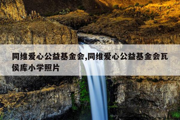 同维爱心公益基金会,同维爱心公益基金会瓦侯库小学照片