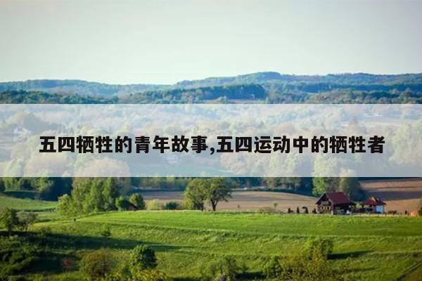 五四牺牲的青年故事,五四运动中的牺牲者