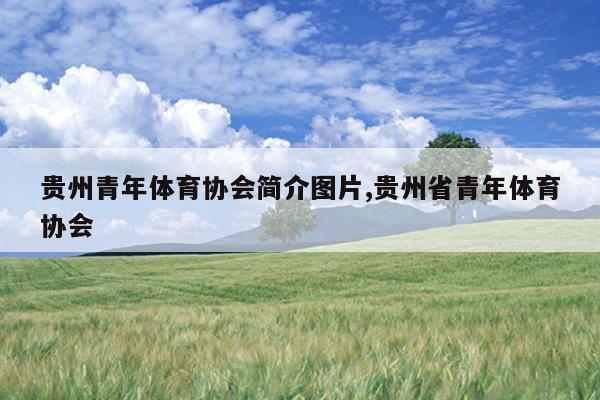 贵州青年体育协会简介图片,贵州省青年体育协会