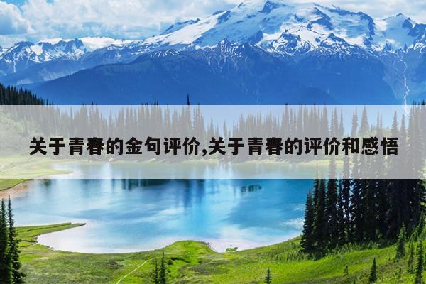 关于青春的金句评价,关于青春的评价和感悟