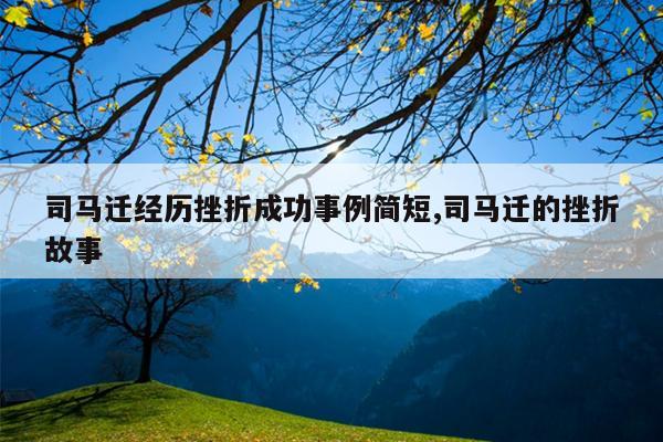 司马迁经历挫折成功事例简短,司马迁的挫折故事