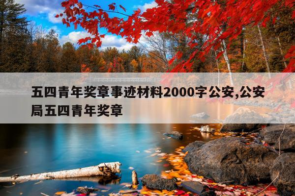 五四青年奖章事迹材料2000字公安,公安局五四青年奖章