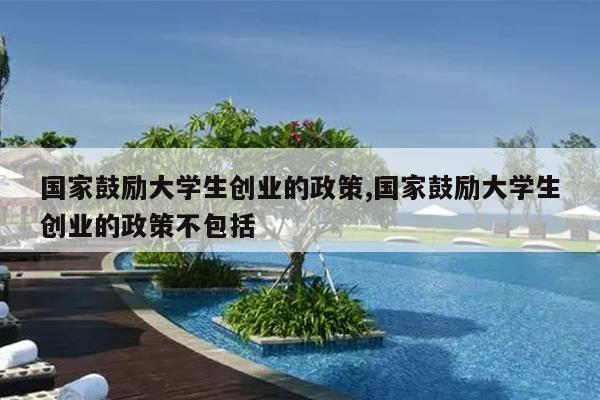 国家鼓励大学生创业的政策,国家鼓励大学生创业的政策不包括