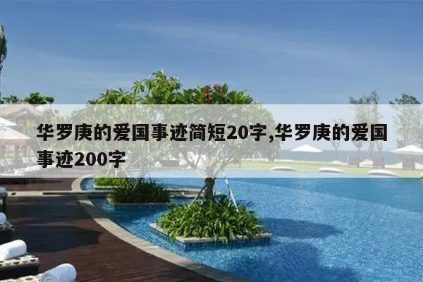 华罗庚的爱国事迹简短20字,华罗庚的爱国事迹200字
