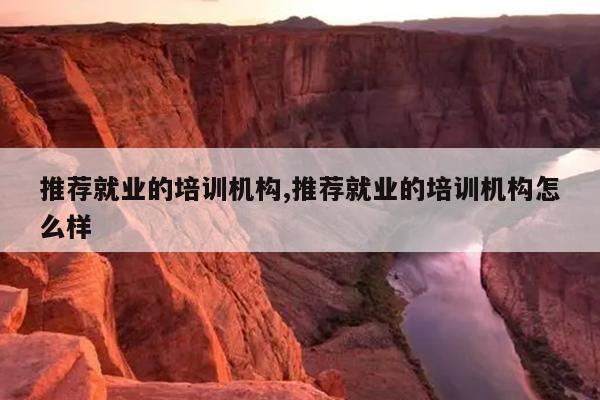 推荐就业的培训机构,推荐就业的培训机构怎么样