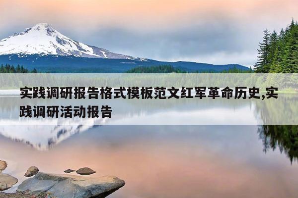实践调研报告格式模板范文红军革命历史,实践调研活动报告